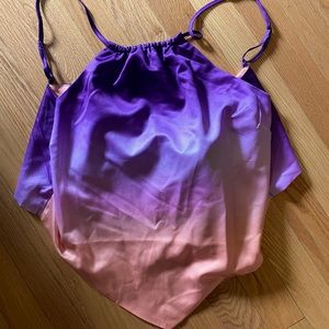 Dynamite halter top. Tie back. Purple/pink. Size large